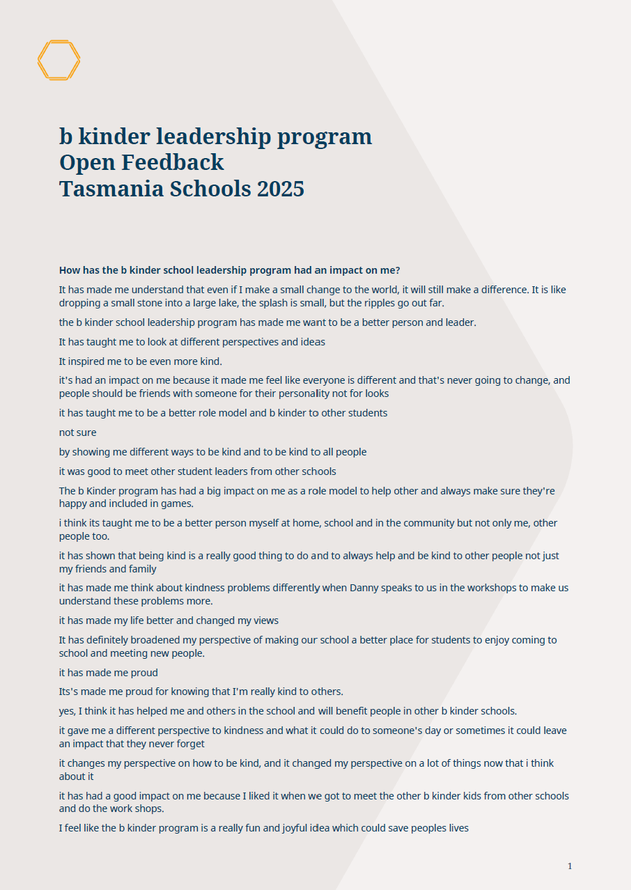 Social impact report TAS 2025 - Open Feedback